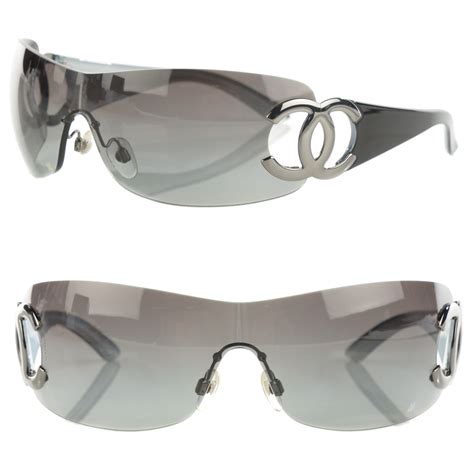 chanel round logo sunglasses|Chanel frameless sunglasses.